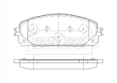 BORG & BECK bbp2485 -  Комплект тормозных колодок, дисковый тормоз